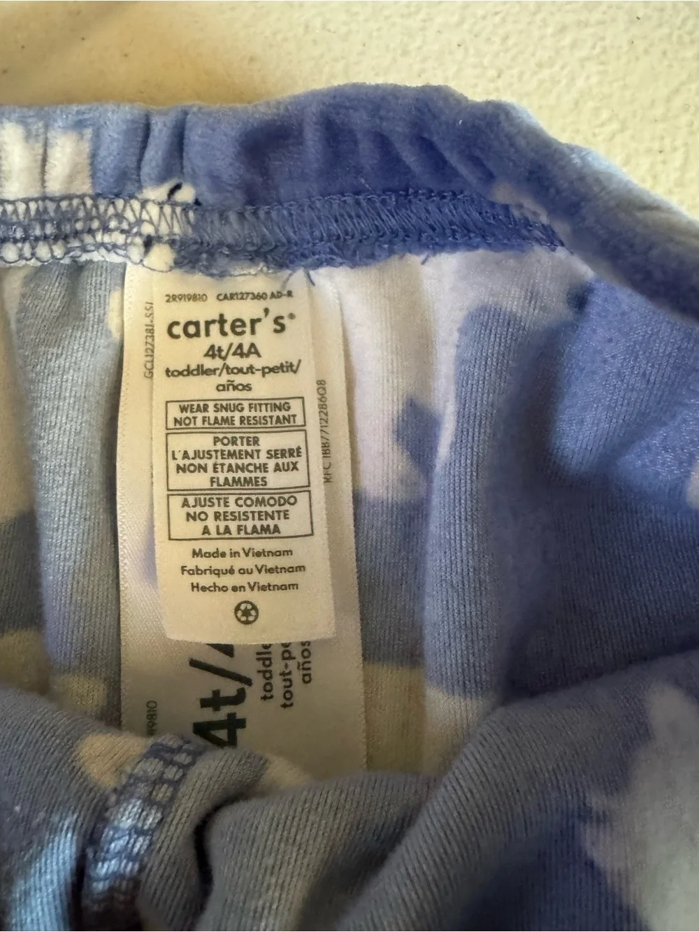 Carter’s Polo Bear pajamas, size 4